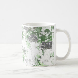 Modern art of flower pattern and wall texture mix coffee mug