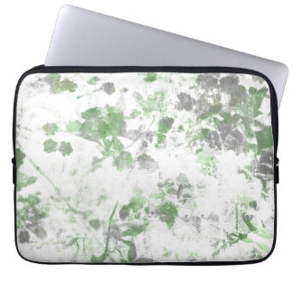 Modern art of flower pattern and wall texture mix laptop sleeve