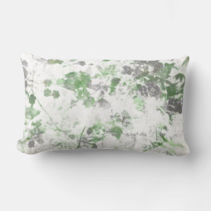 Modern art of flower pattern and wall texture mix lumbar cushion