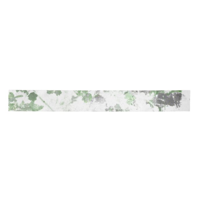 Modern art of flower pattern and wall texture mix satin ribbon (Front)