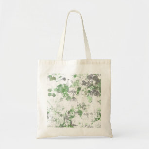 Modern art of flower pattern and wall texture mix tote bag