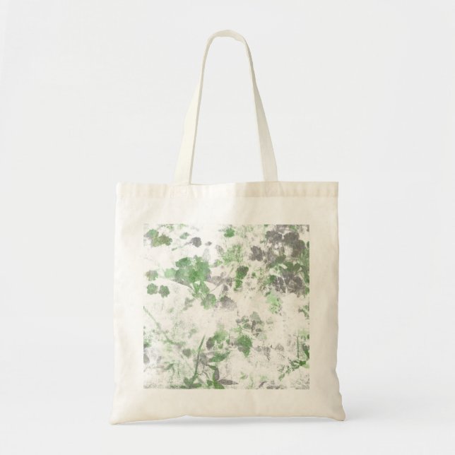 Modern art of flower pattern and wall texture mix tote bag (Front)