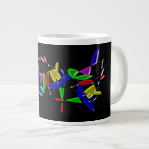 Modern art paintings ,Colour explosion Large Coffee Mug