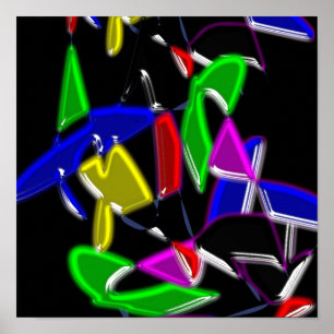 Modern art paintings ,Colour explosion Poster