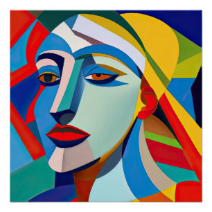 Modern Art Picasso Style Woman Poster