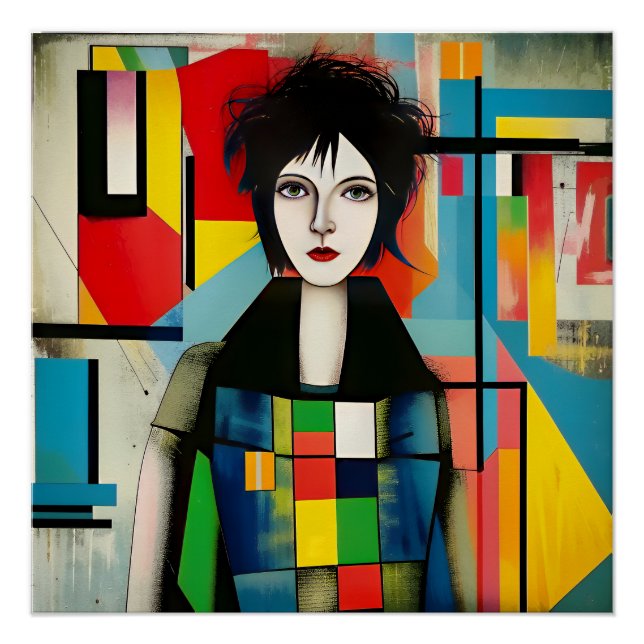 Modern art portrait poster (Front)