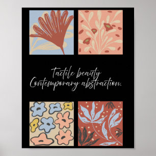 Modern Art Poster , Textured Abstract Design