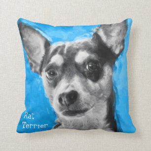 Modern Art Rat Terrier Cushion