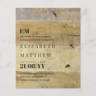 Modern Art Rustic Typography Wedding Invites