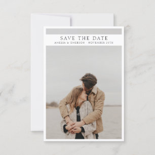 Modern Art Save The Date Custom Photo