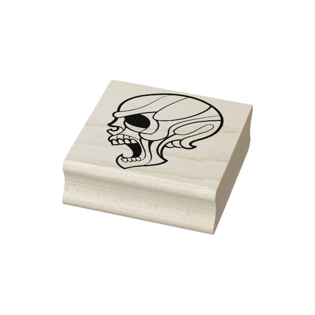Modern art skull illustration art stamp (Stamp)