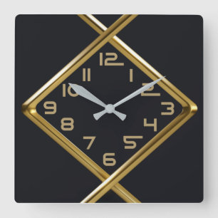 Modern art square wall clock