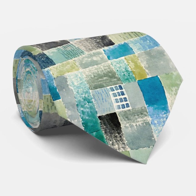 Modern Art Statement Neck Tie - Paul Klee Print (Rolled)