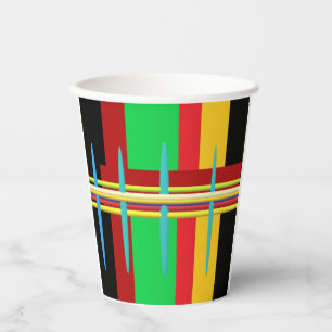 Modern art stripes neat abstract paper cups