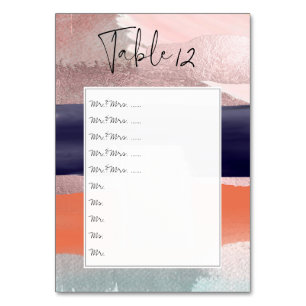 Modern Art Table Nos./Pin It to Seating Board Number