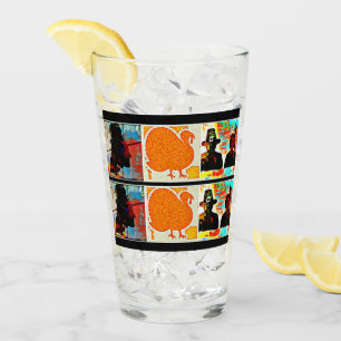 Modern Art Thanksgiving Glass
