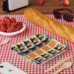 Modern Art Thanksgiving Paper Plates