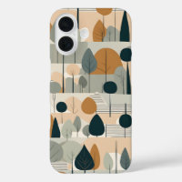 Modern Art Trees in Earth Tones