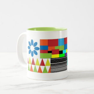 modern art two tone classic mug