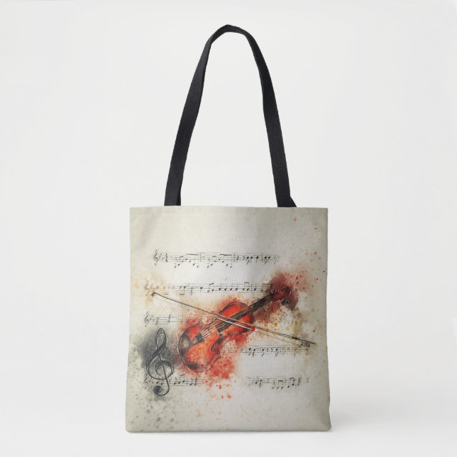 Modern #Art - #Violin - Tote Bag (Front)