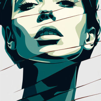 Modern Art Woman Portrait Poster