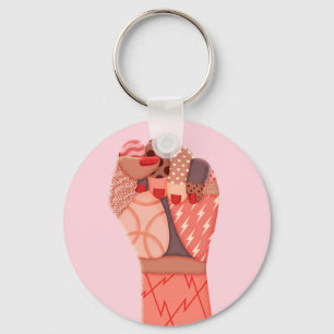 Modern Art Womens Protest Key Ring
