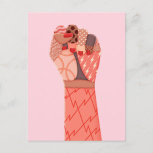 Modern Art Womens Protest Postcard