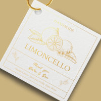 Modern Artisan Lemon Wedding Limoncello Bottle