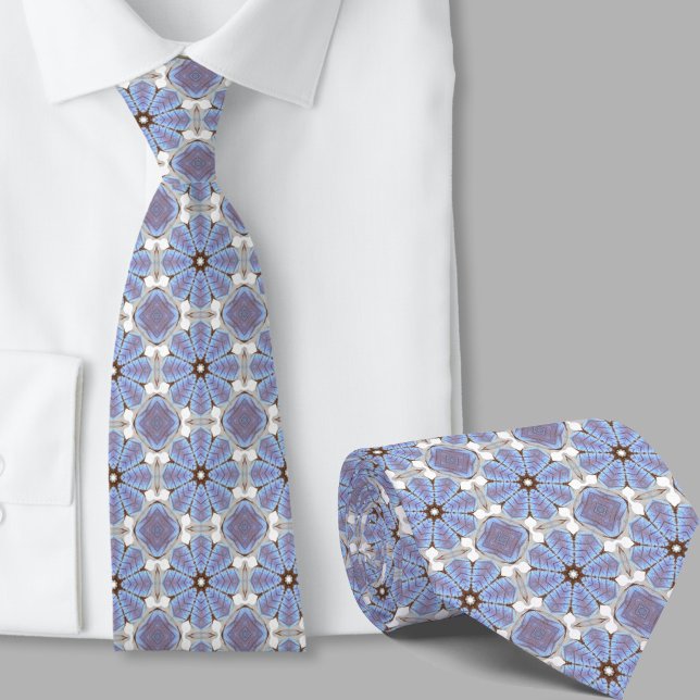 Modern Artistic Blue Pattern Necktie (Creator Uploaded)