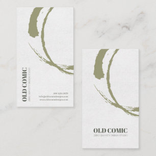Modern Artistic Brushstroke Abstract Minimalist Business Card