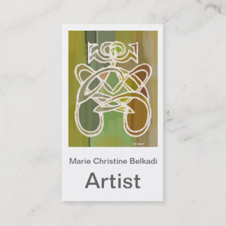 Modern Artistic Business Green Abstract Card