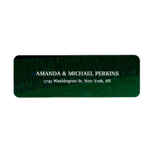 Modern Artistic Creative Dark Green Class Family Return Address Label