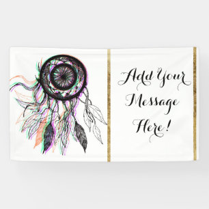 Modern Artistic Native American Dreamcatcher Banner