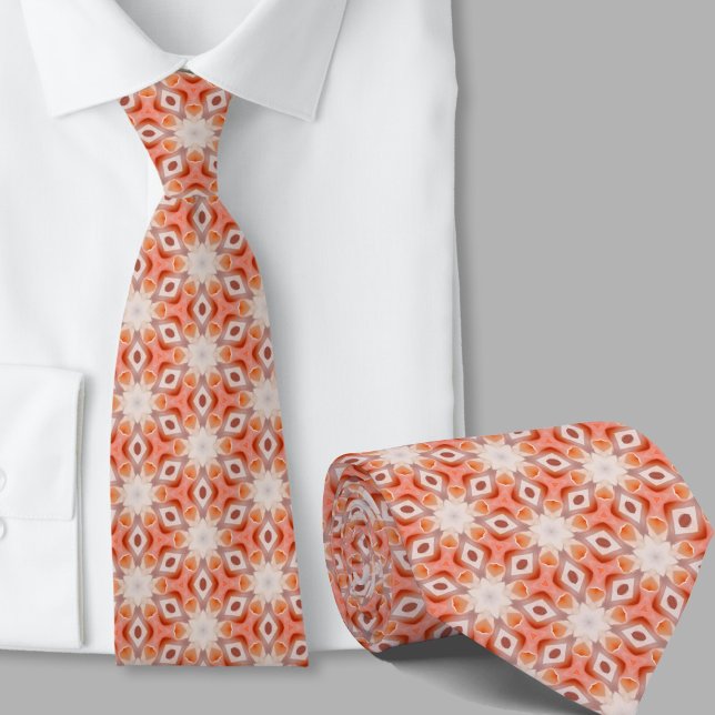 Modern Artistic Orange Pattern Necktie (Creator Uploaded)
