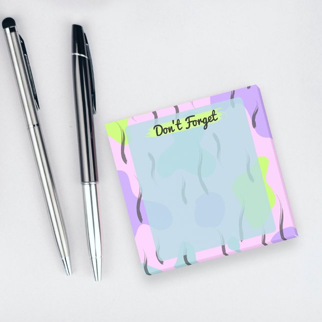 Modern Artistic Pastel Paintbrush Don't Forget Post-it Notes (Creator Uploaded)