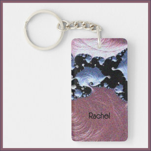 Modern Artistic Pink Purple  Key Ring