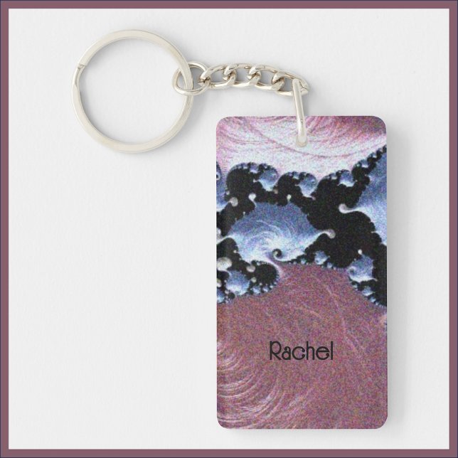 Modern Artistic Pink Purple  Key Ring (Creator Uploaded)