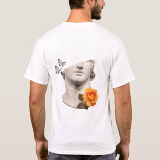 Modern Artistic Statue with Butterflies & Hoodie T-Shirt