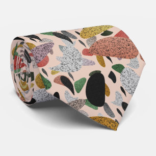  Modern Artistic Terrazzo Style Abstract Pattern Tie
