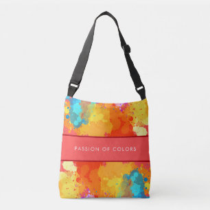 Modern Artistic Watercolor Print Crossbody Bag