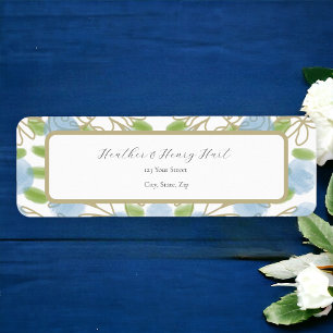 Modern Artistic Watercolor Wedding Return Address Return Address Label