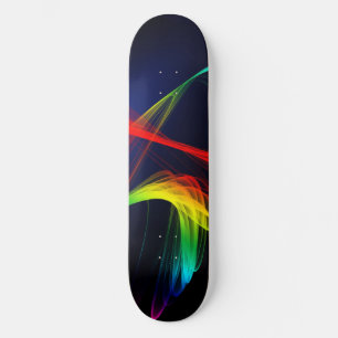 Modern Artistic Wavy Design Skateboard