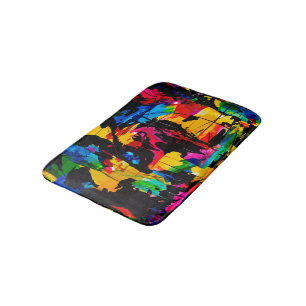 Modern Artsy Colorful Bath Mat