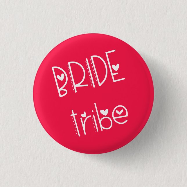 Modern Arty Font Bride Tribe Angled Typography 3 Cm Round Badge (Front)