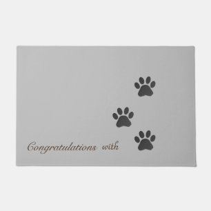 Modern ashes abstract with gray custom  doormat