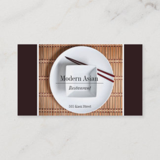 Modern Asian Restaurant Business Card