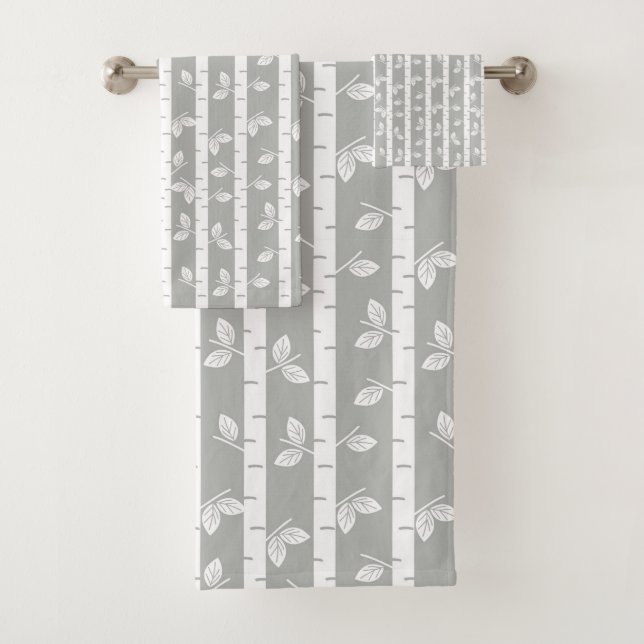 Modern Aspen Trees Bath Towel Set (Insitu)