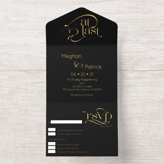 Modern At Last Text  All In One Invitation (Inside)