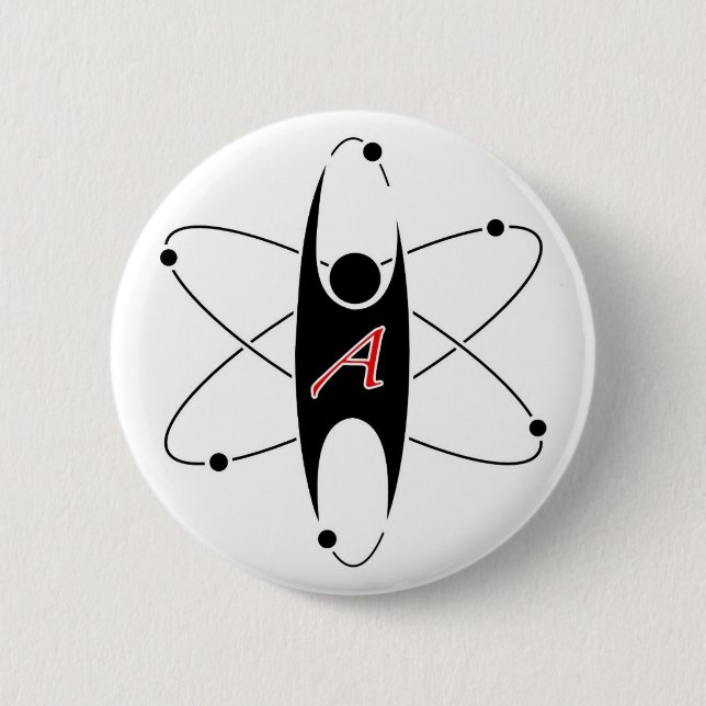 Modern Atheism logo button, round 6 Cm Round Badge (Front)