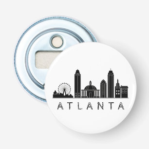 Modern Atlanta Georgia Stylised Skyline Bottle Opener